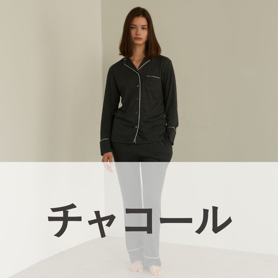 lounge WRAY ソフトタッチナイトウェアセットアップ チャコール