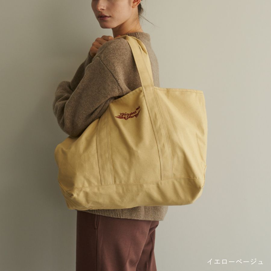 lounge WRAY キャンバストートバッグ イエローベージュ