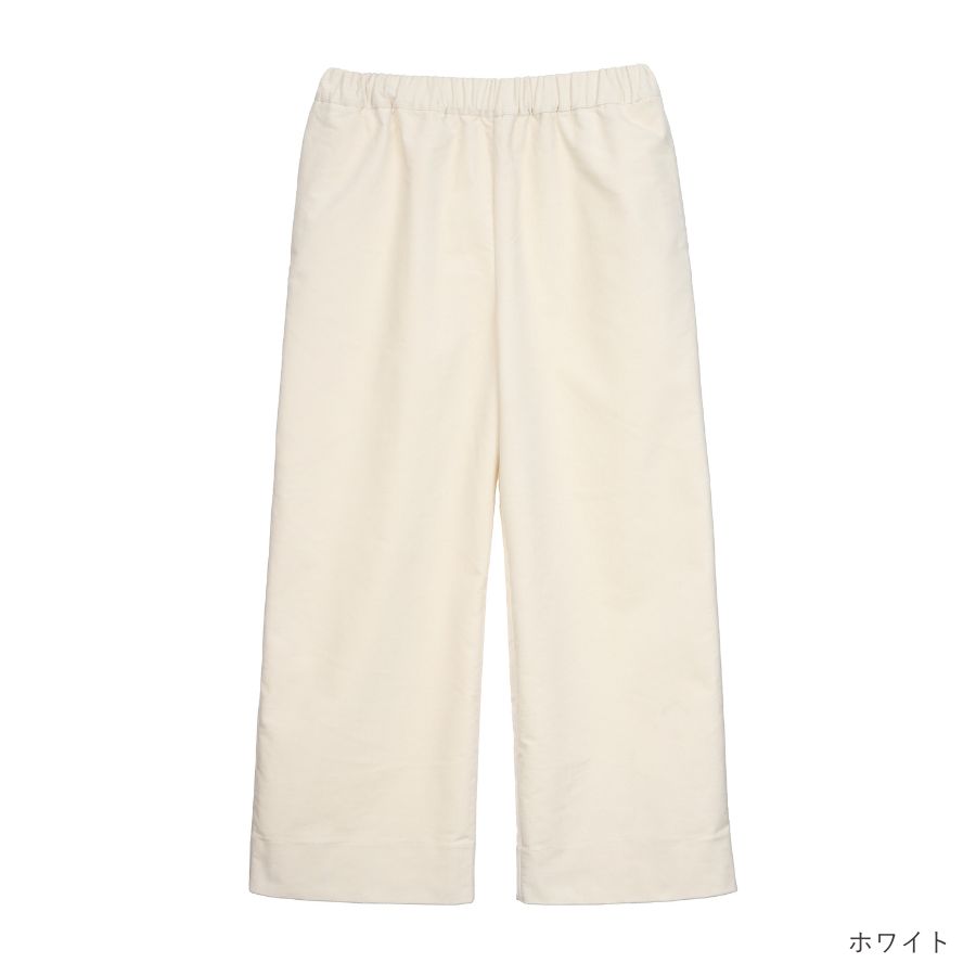 lounge WRAY リラックスコーデュロイワイドパンツ ホワイト