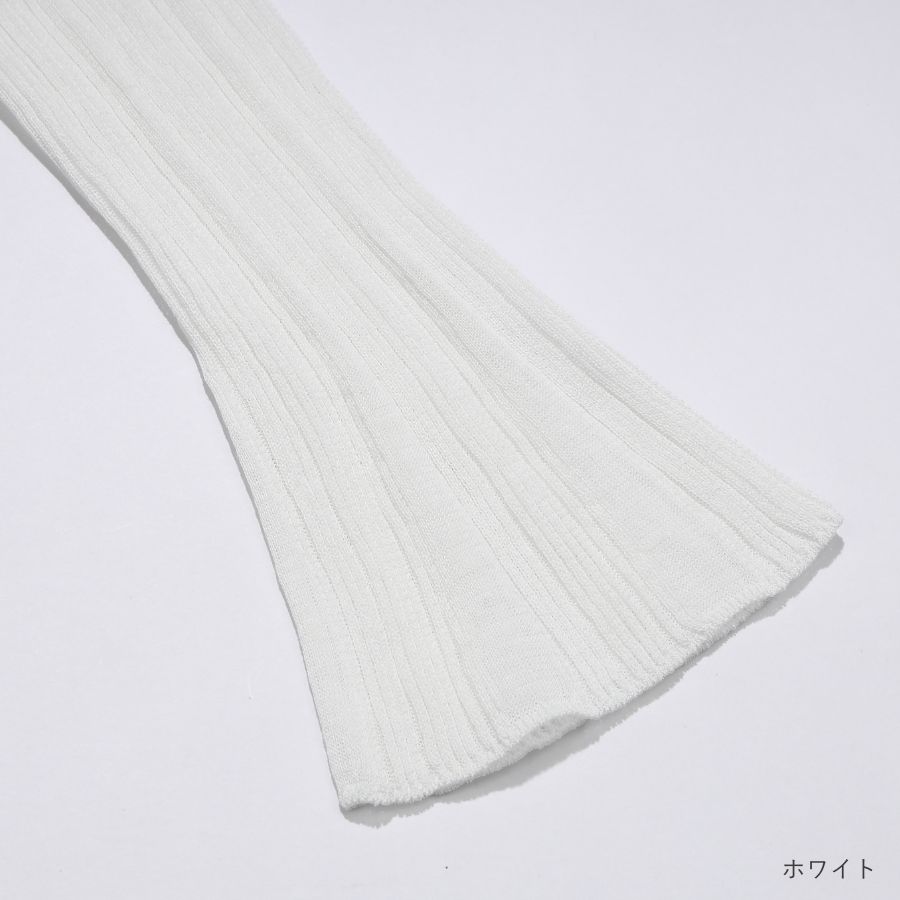 lounge WRAY シアーリブニットカーディガン ホワイト