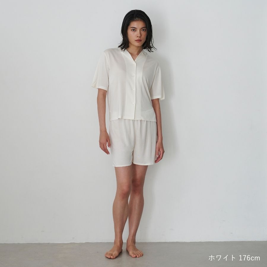 lounge WRAY シルクナイトウェアショートパンツ ホワイト