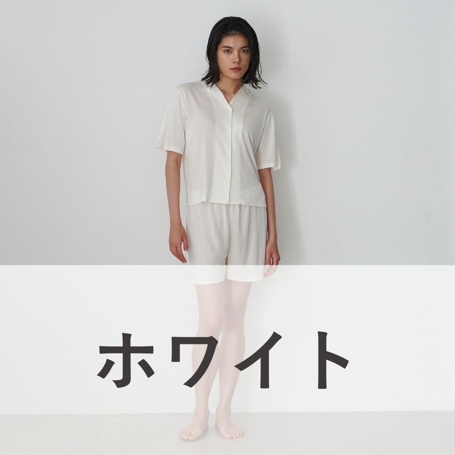 lounge WRAY シルクナイトウェアショートパンツ ホワイト