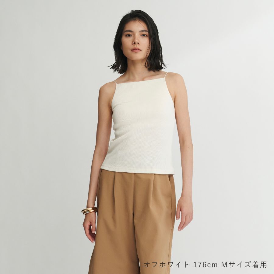 lounge WRAY カップインスクエアキャミソール オフホワイト