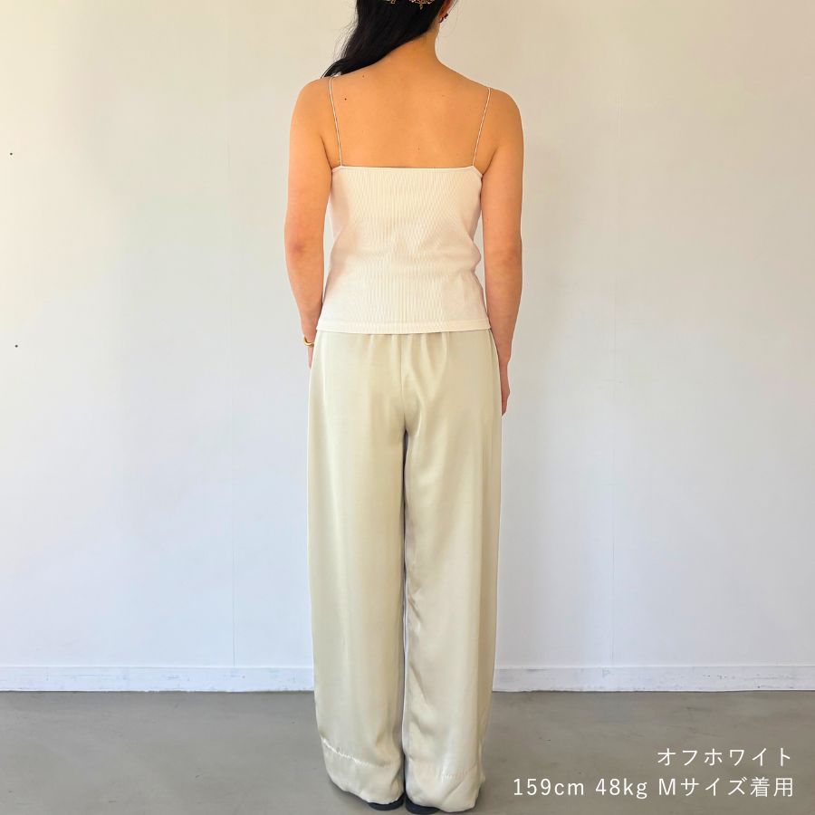 lounge WRAY カップインスクエアキャミソール オフホワイト