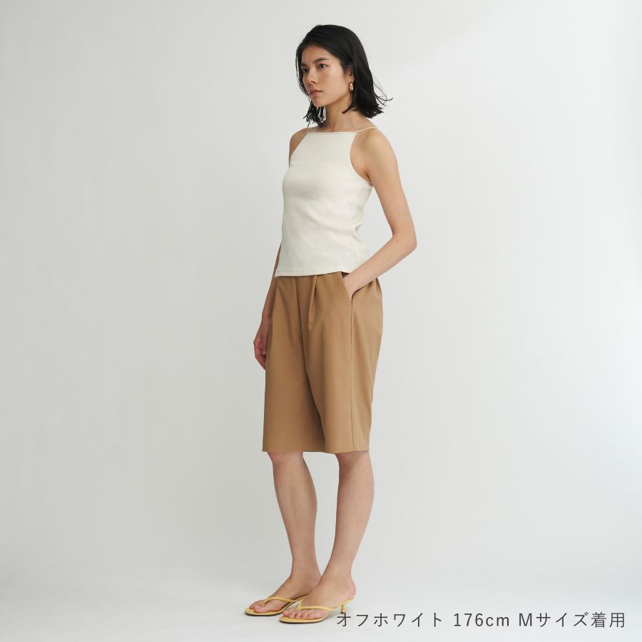 lounge WRAY カップインスクエアキャミソール オフホワイト