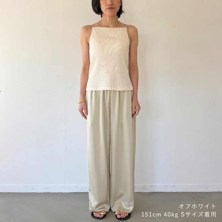 lounge WRAY カップインスクエアキャミソール オフホワイト