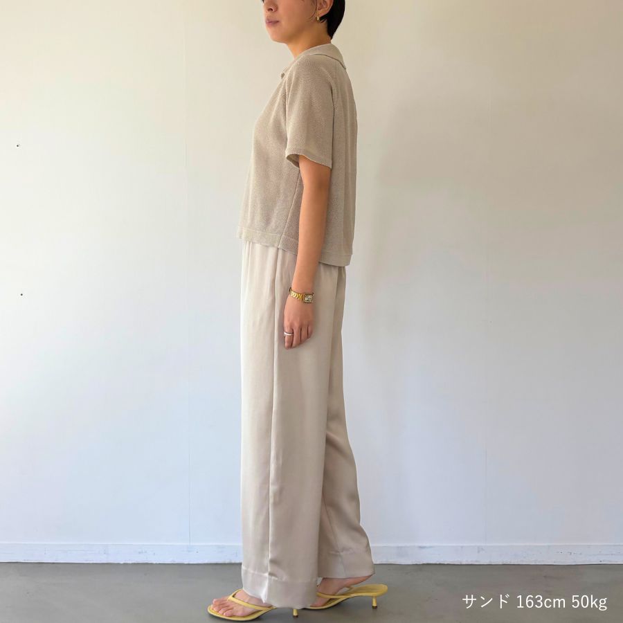 lounge WRAY エシカルニットポロ サンド