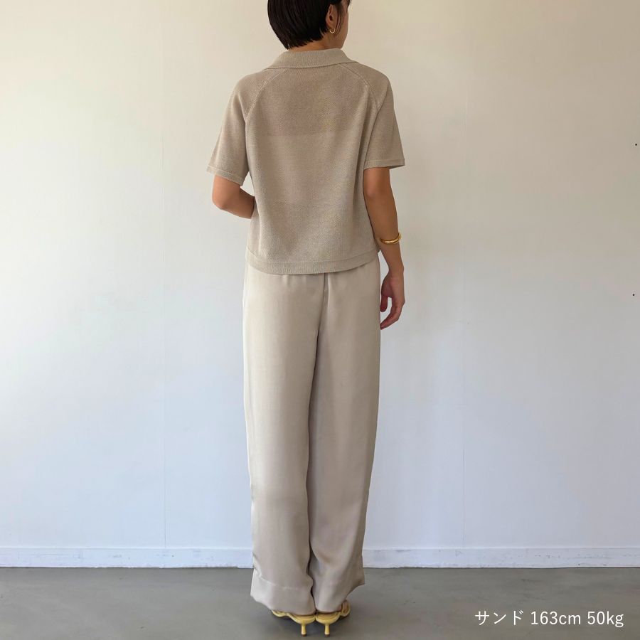 lounge WRAY エシカルニットポロ サンド