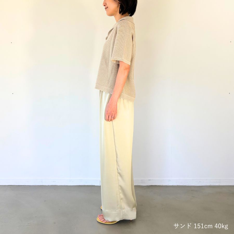 lounge WRAY エシカルニットポロ サンド