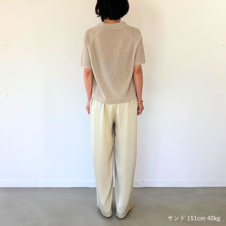 lounge WRAY エシカルニットポロ サンド