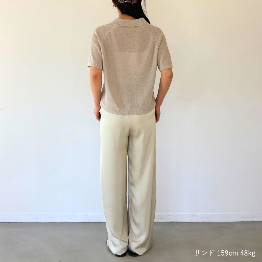 lounge WRAY エシカルニットポロ サンド