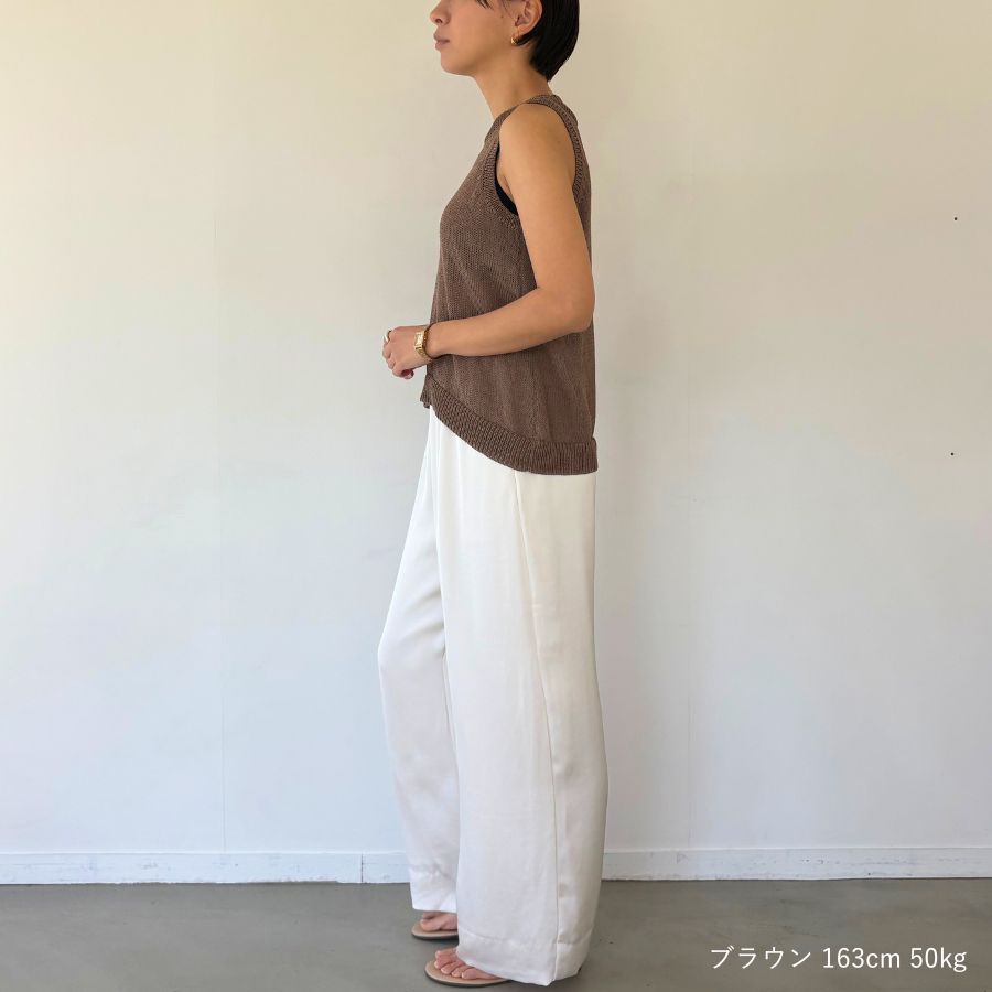 lounge WRAY エシカルアメスリニット ブラウン