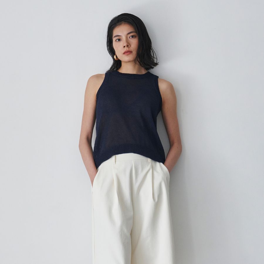 lounge WRAY エシカルアメスリニット ネイビー