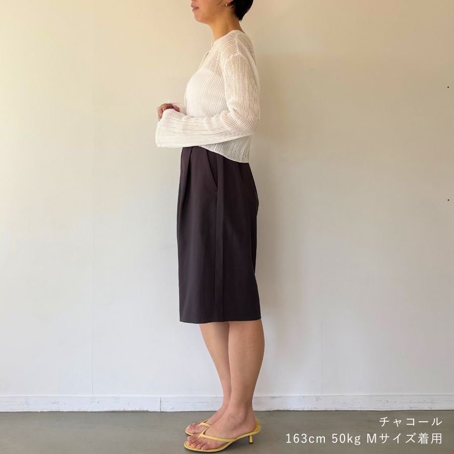 lounge WRAY ハーフタックパンツ チャコール