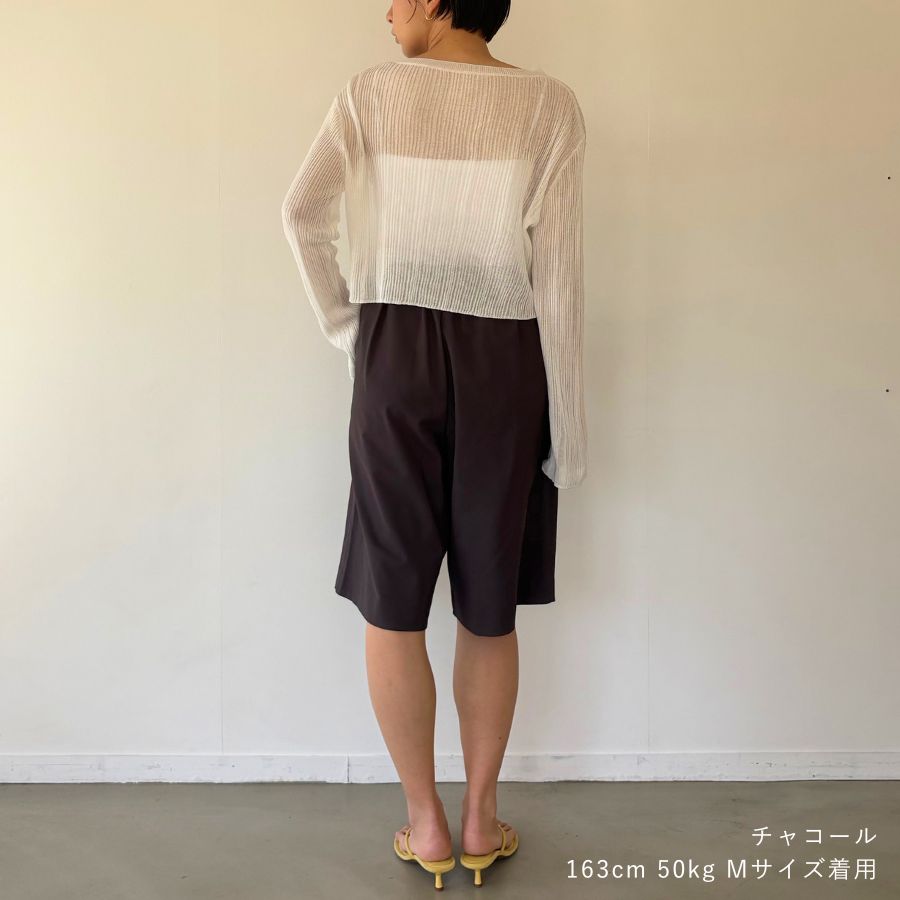 lounge WRAY ハーフタックパンツ チャコール