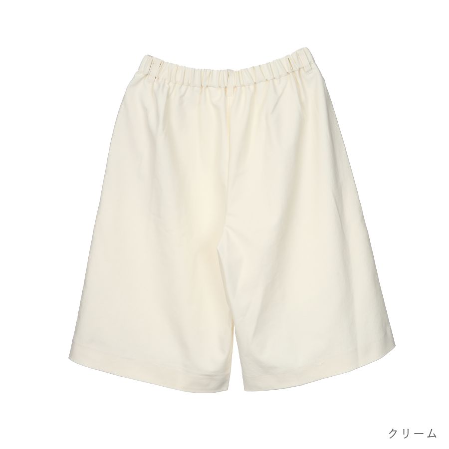 lounge WRAY ハーフタックパンツ クリーム
