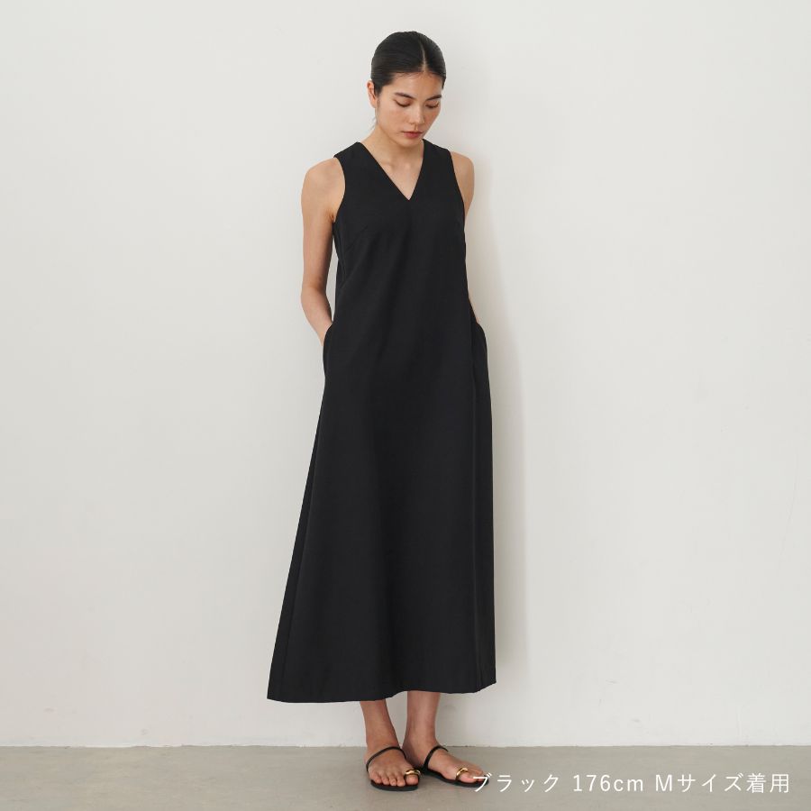 lounge WRAY リネンライクワンピース ブラック