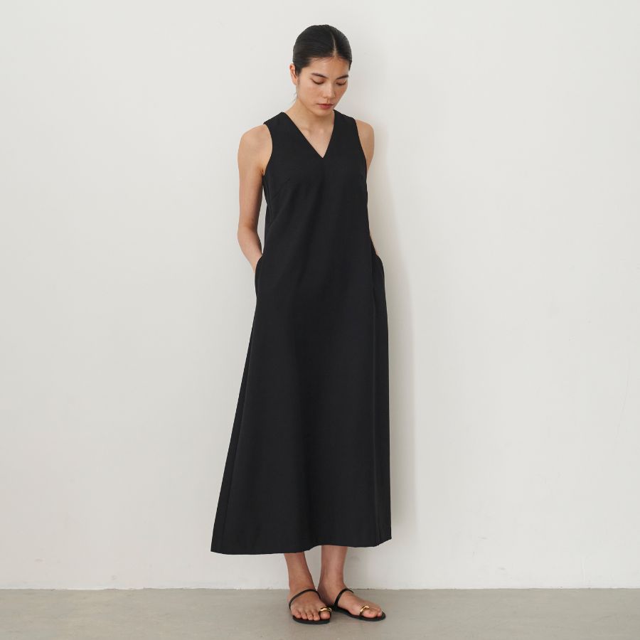 lounge WRAY リネンライクワンピース ブラック