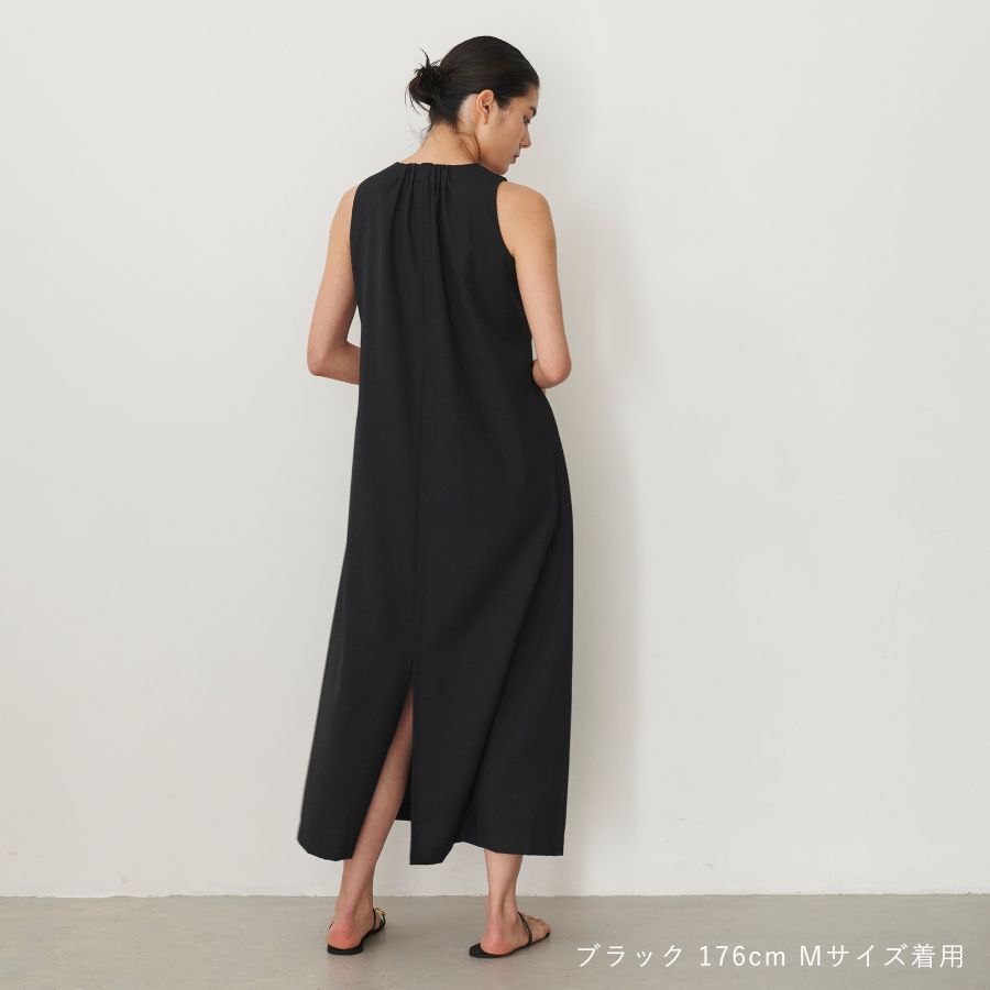 lounge WRAY リネンライクワンピース ブラック