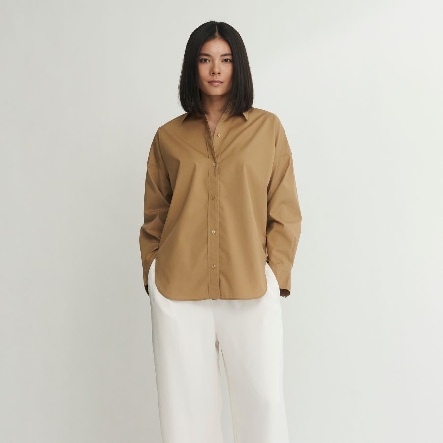 lounge WRAY オーバーサイズシャツ（UVカット） ベージュ