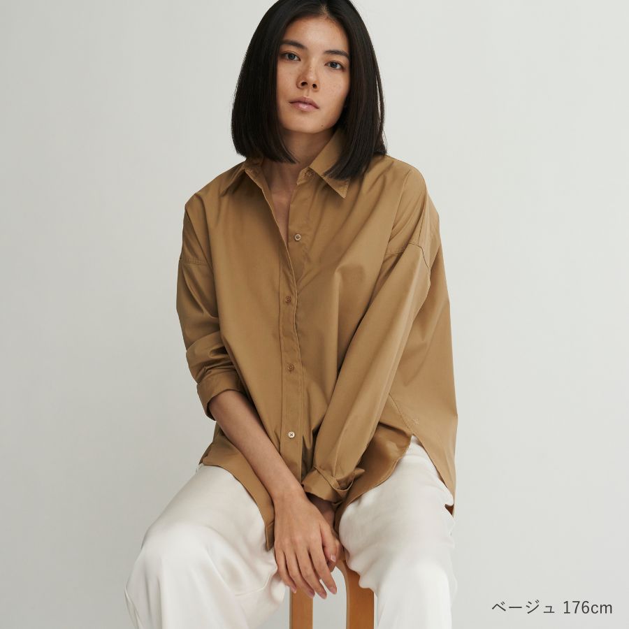lounge WRAY オーバーサイズシャツ ベージュ
