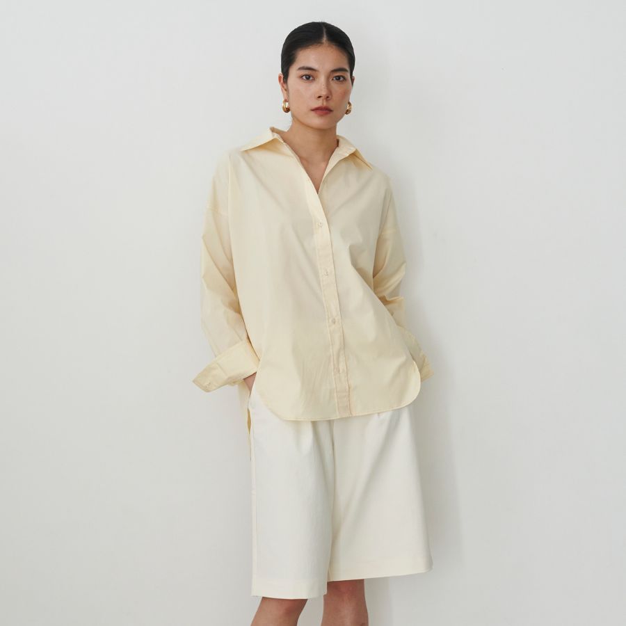 lounge WRAY オーバーサイズシャツ（UVカット） バター