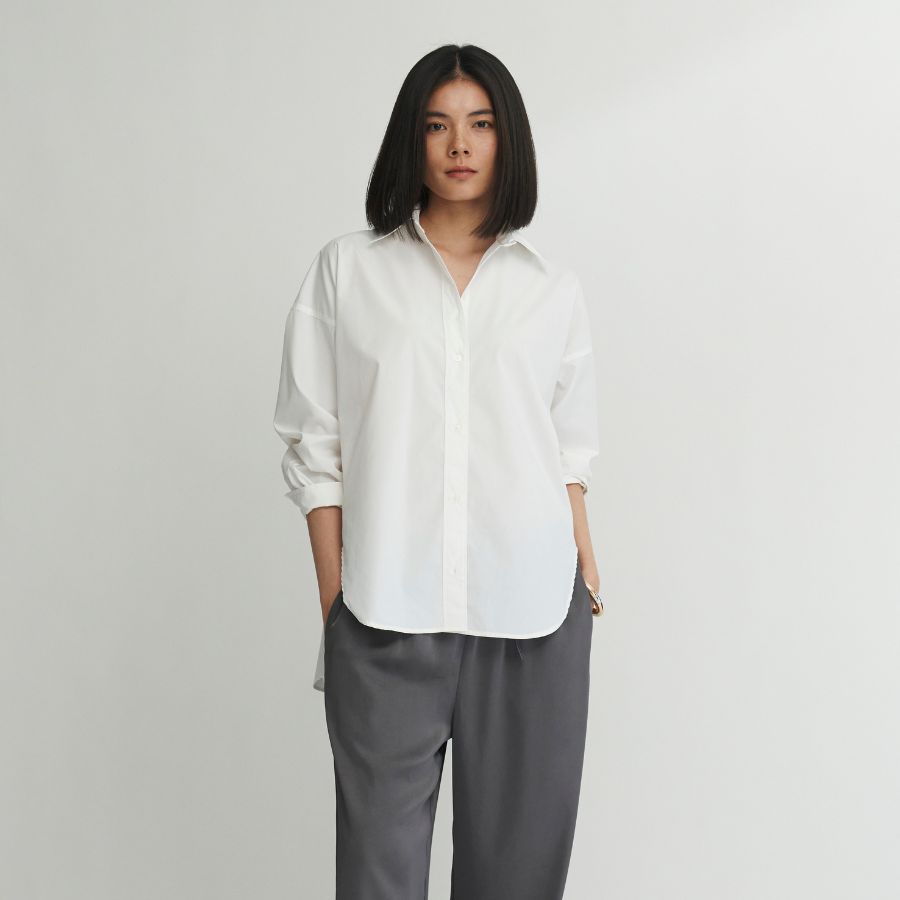 lounge WRAY オーバーサイズシャツ（UVカット） ホワイト