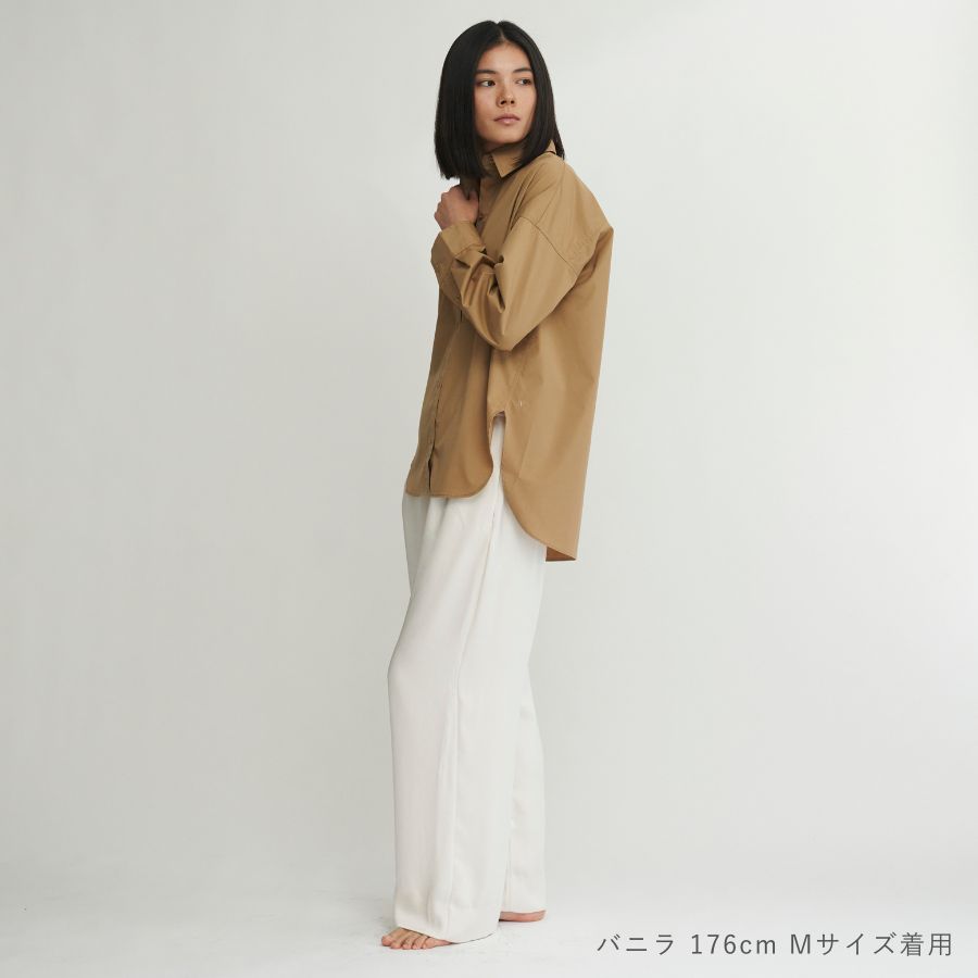 lounge WRAY リラックスサテンパンツ バニラ