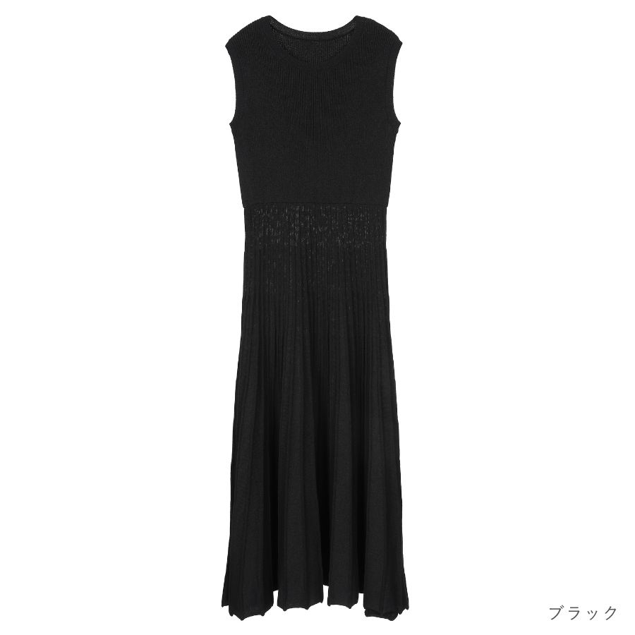 lounge WRAY リブニットサマードレス ブラック