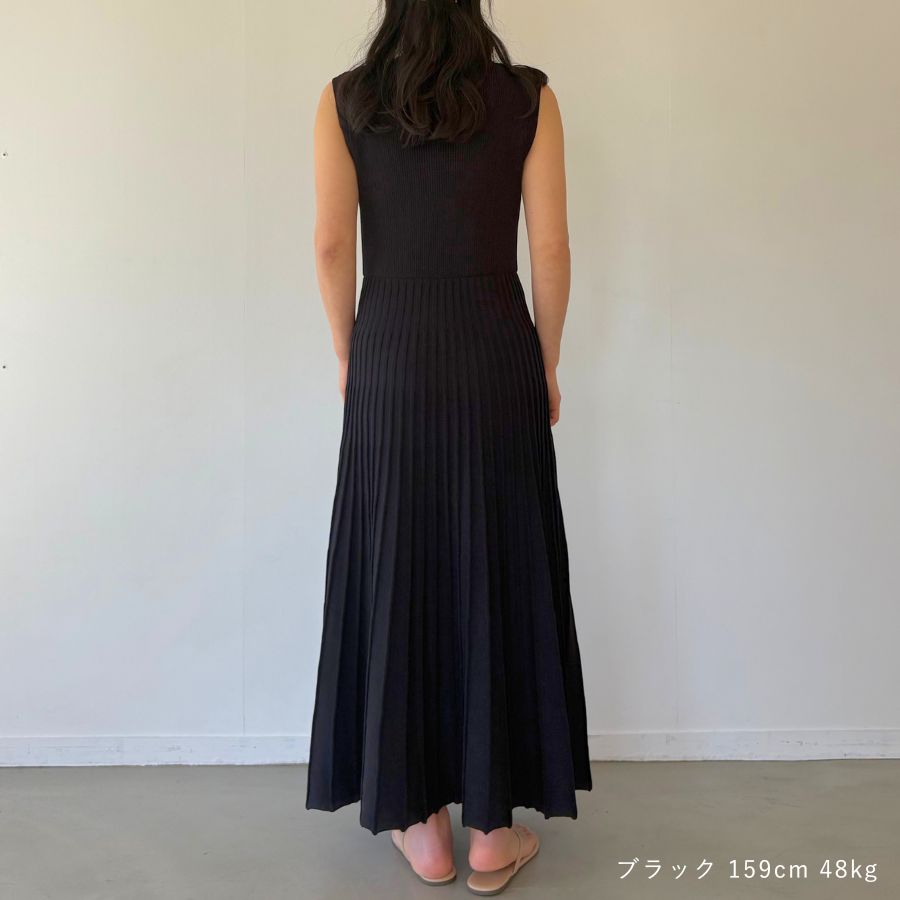 lounge WRAY リブニットサマードレス ブラック
