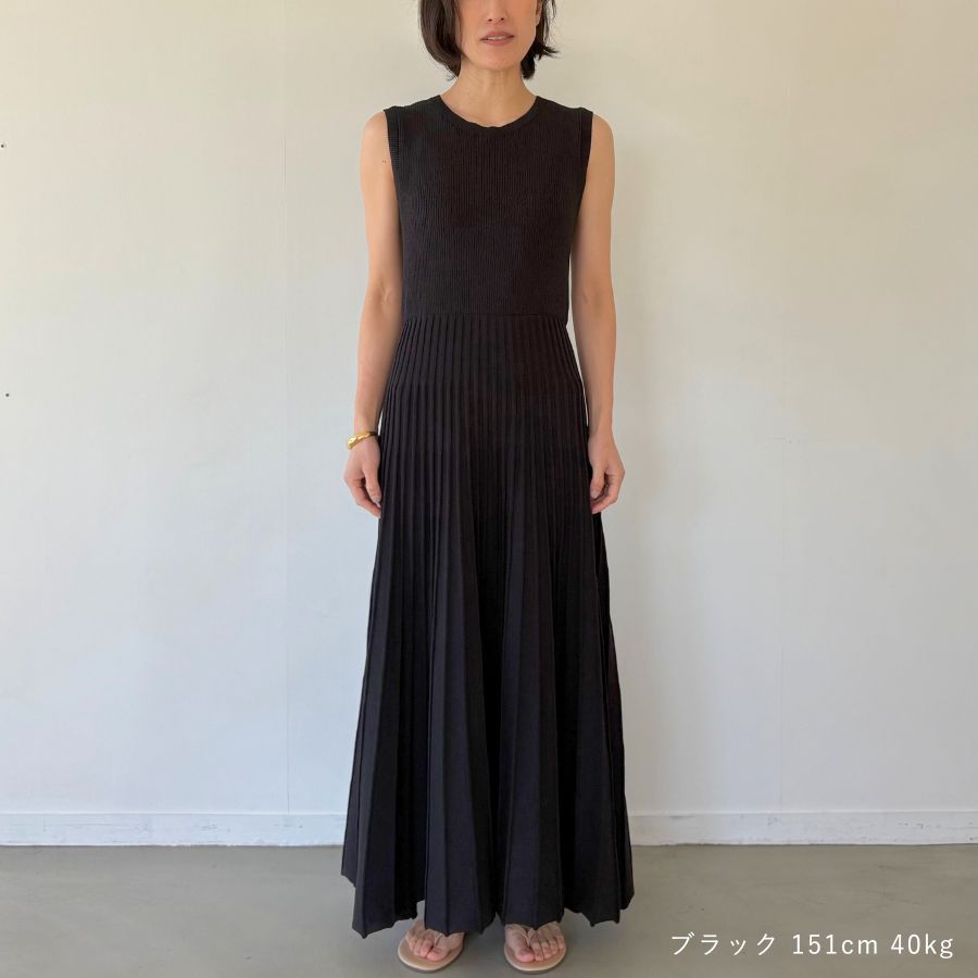 lounge WRAY リブニットサマードレス ブラック