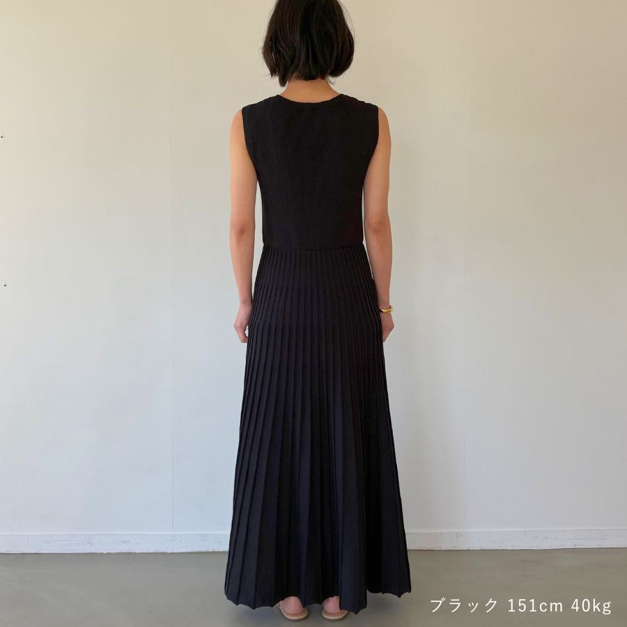lounge WRAY リブニットサマードレス ブラック