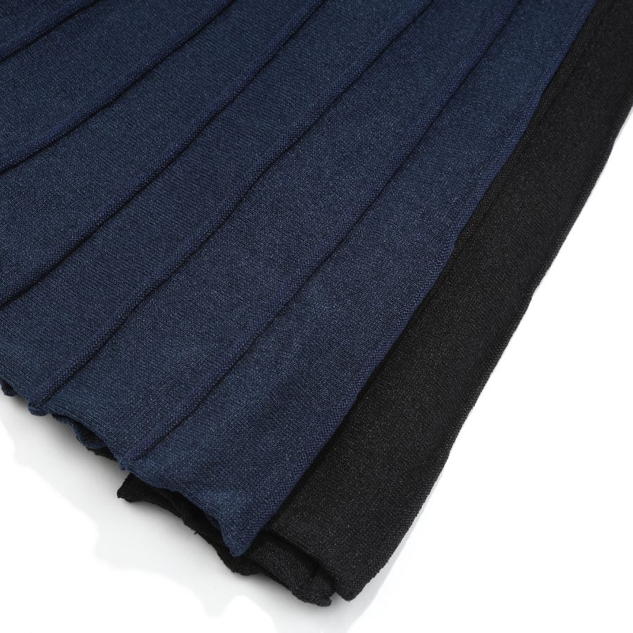 lounge WRAY リブニットサマードレス ネイビー ブラック