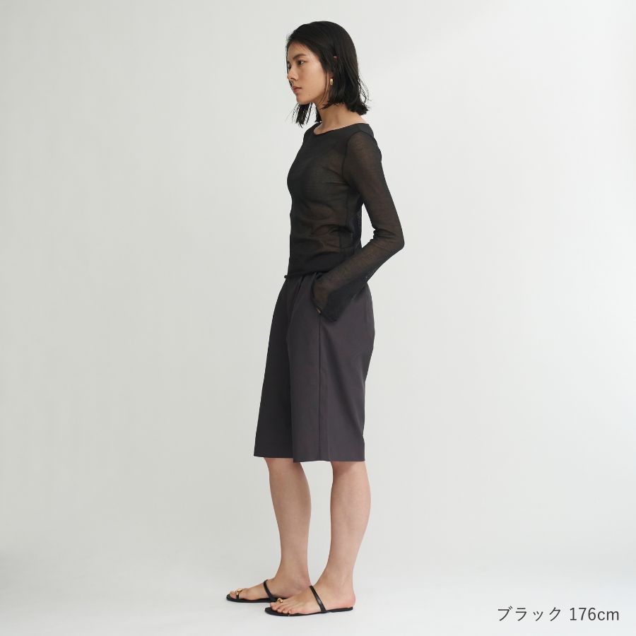 lounge WRAY シアーニットプルオーバー ブラック