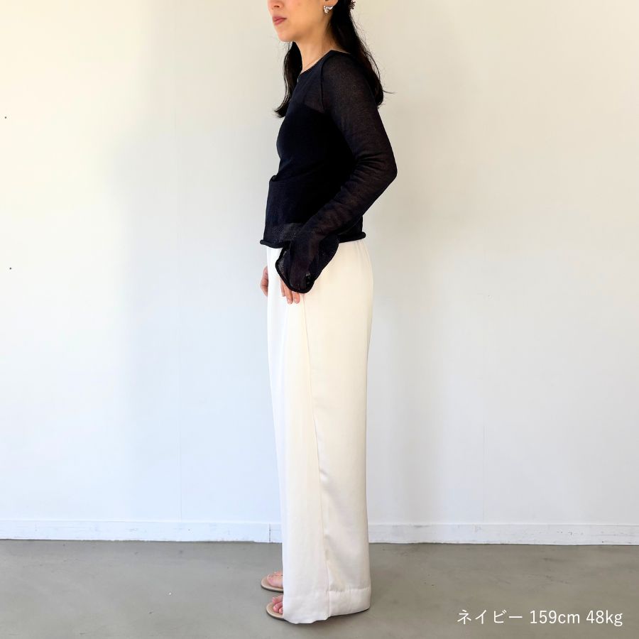 lounge WRAY シアーニットプルオーバー ネイビー