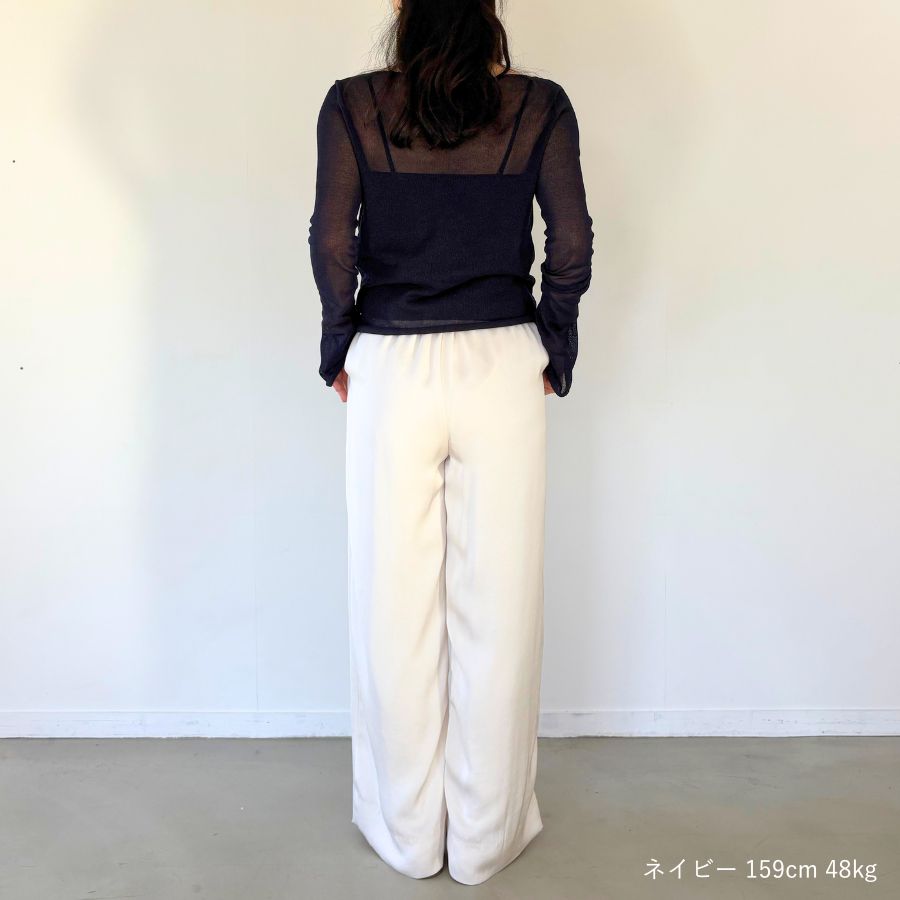 lounge WRAY シアーニットプルオーバー ネイビー