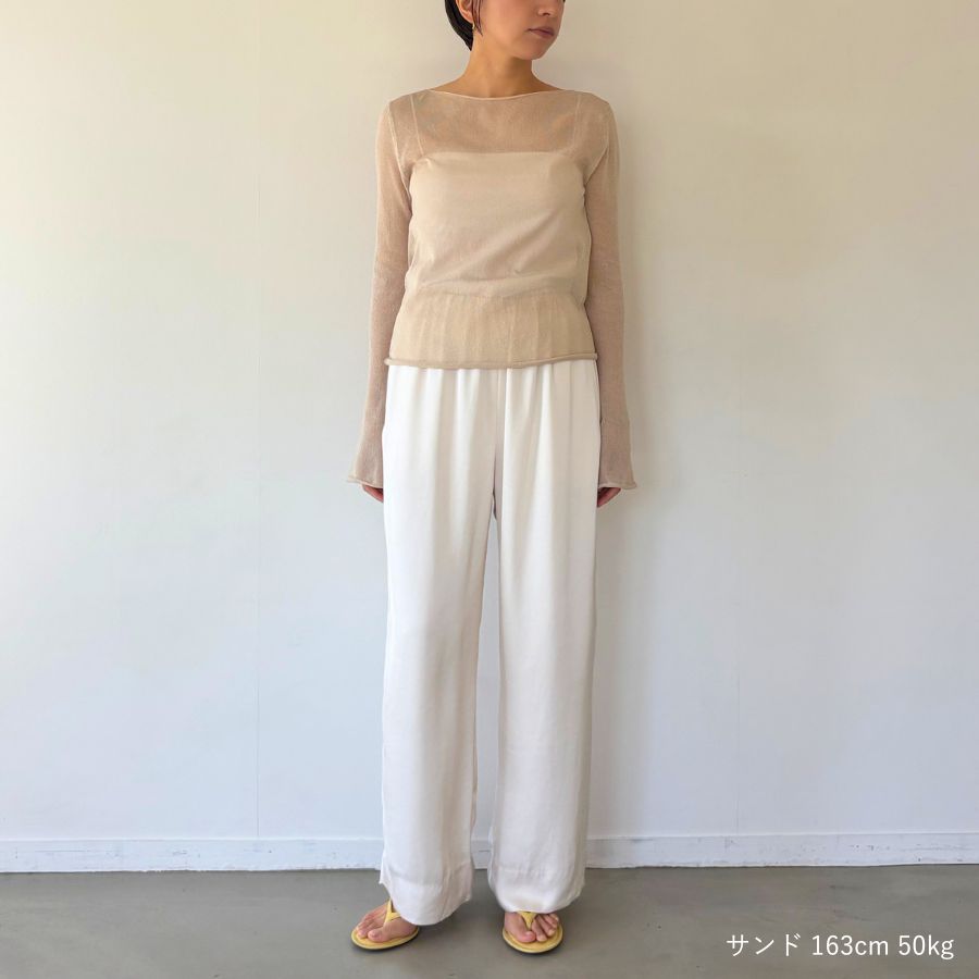 lounge WRAY シアーニットプルオーバー サンド