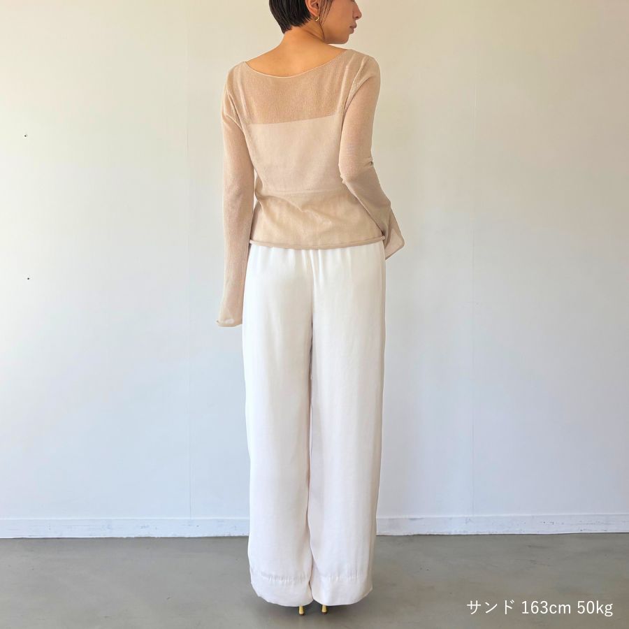 lounge WRAY シアーニットプルオーバー サンド