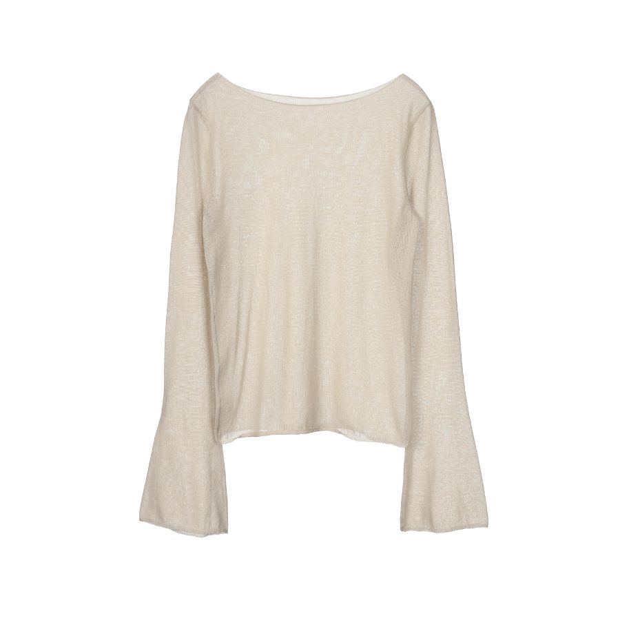 lounge WRAY シアーニットプルオーバー サンド