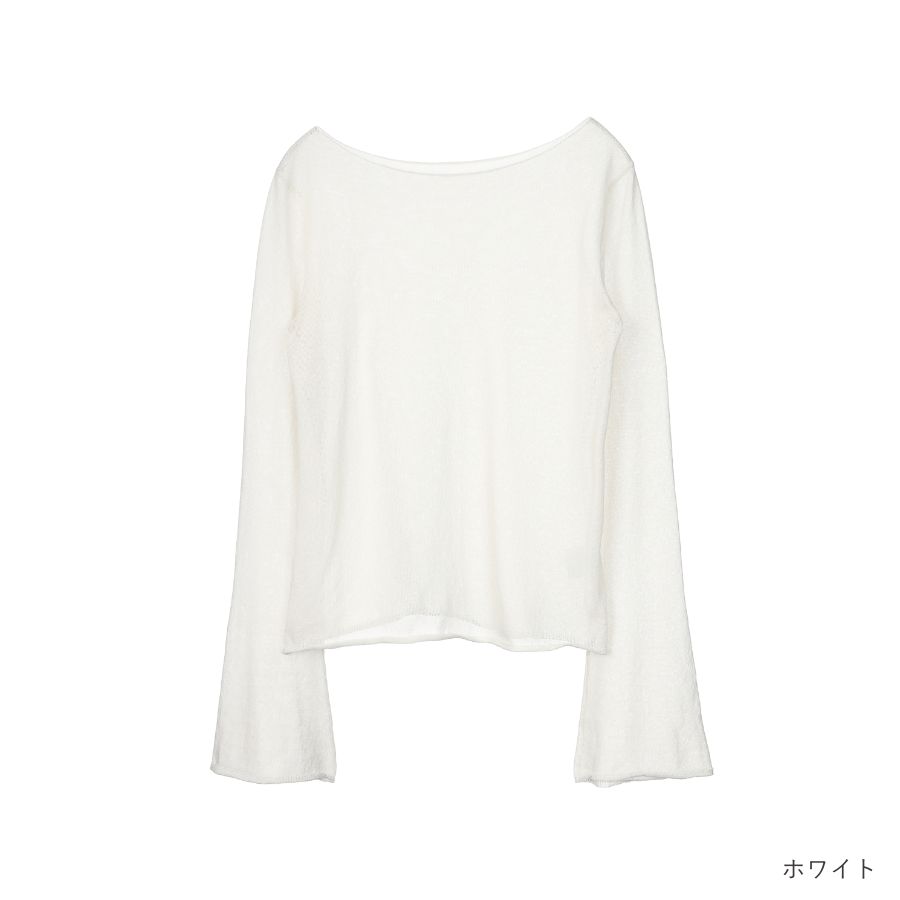 lounge WRAY シアーニットプルオーバー ホワイト