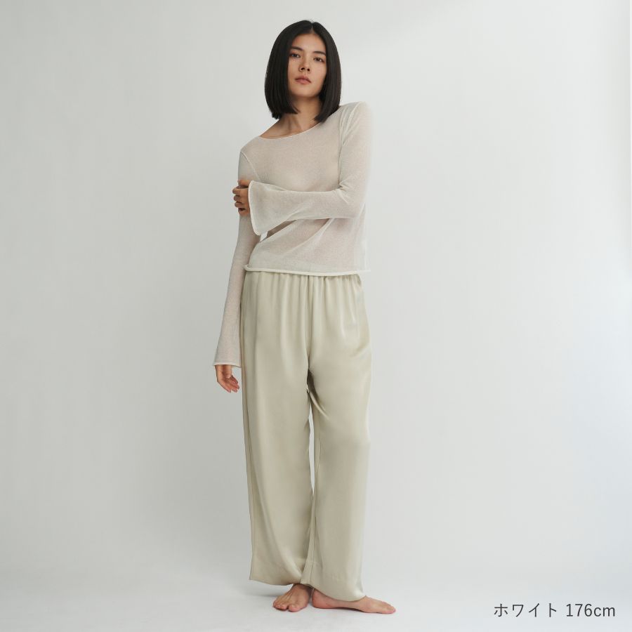 lounge WRAY シアーニットプルオーバー ホワイト