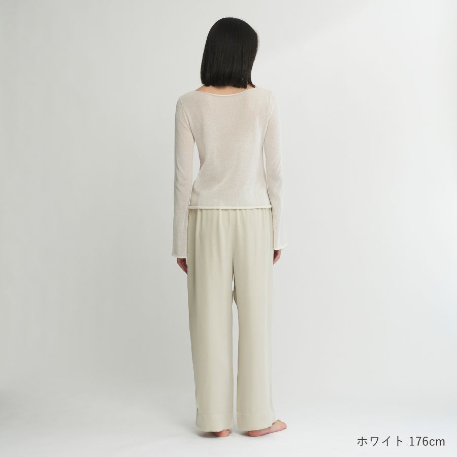 lounge WRAY シアーニットプルオーバー ホワイト