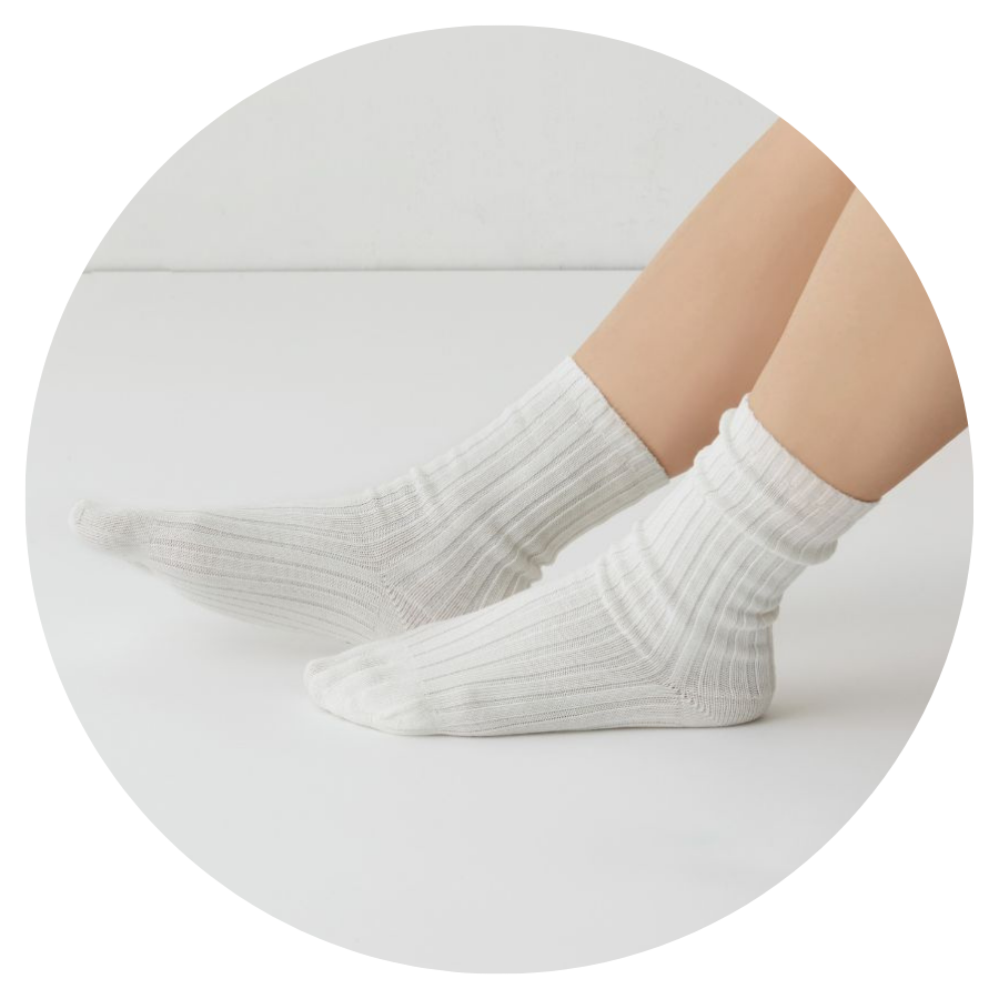 lounge WRAY コットンシルクシークレットソックス(5本指靴下)