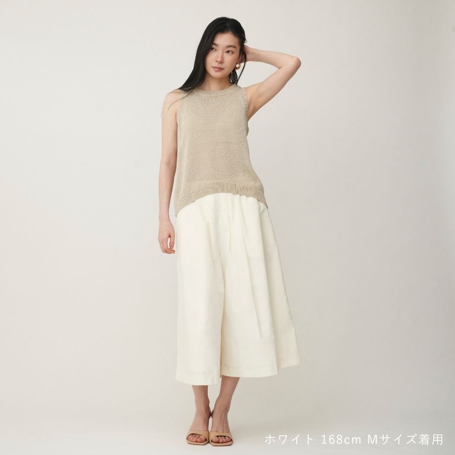 lounge WRAY エアリーキュロットパンツ ホワイト