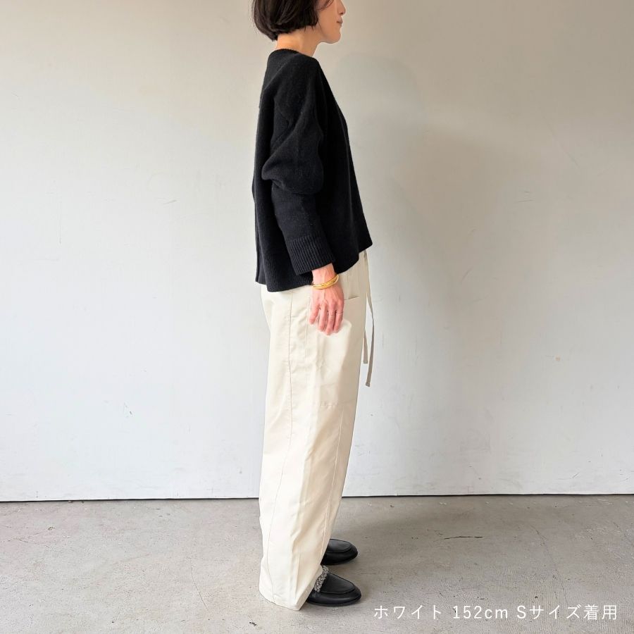 lounge WRAY コンフォートバレルパンツ ホワイト