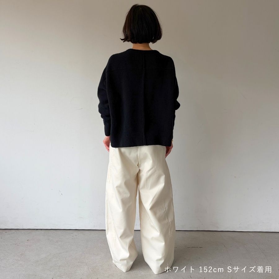 lounge WRAY コンフォートバレルパンツ ホワイト