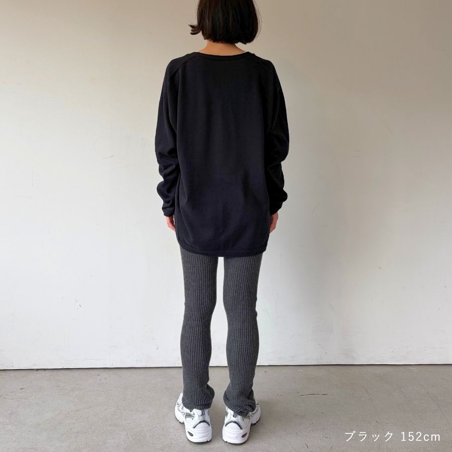 lounge WRAY オープンVニットブルオーバー ブラック