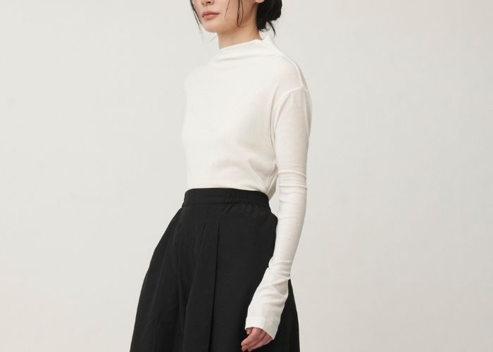 lounge WRAY ソフトタッチアシンメトリーカットソー