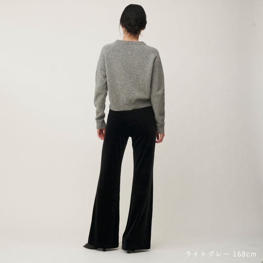 lounge WRAY ウールカシミヤクラシックカーディガン ライトグレー