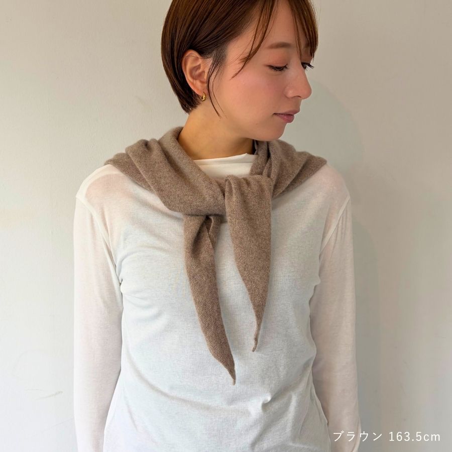 lounge WRAY カシミヤ100スカーフ ブラウン